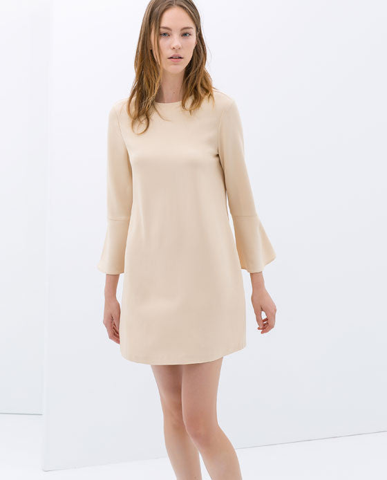 Zara DRESS WITH BELL SLEEVES