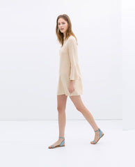 Zara DRESS WITH BELL SLEEVES