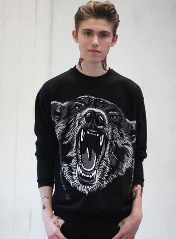 Topman ART DISCO 'GRIZZLY BEAR' SWEATSHIRT*